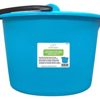 Simple Spaces 8011 Mop Bucket, 11 qt Capacity, Oblong, Recycle Polypropylene Bucket/Pail, Aqua