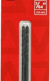 Task T40764 Drill Bit, 7/64 in Dia, 2/PK