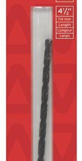 Task T55811 Rotary Drill Bit, 5/32 in Dia, 4-1/2 in OAL, Percussion, Flat Shank