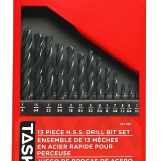 Task T40013 Drill Bit Set, 13-Piece, HSS