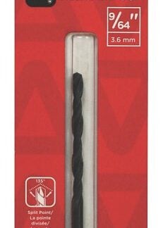 Task T40964 Drill Bit, 9/64 in Dia, 1/PK