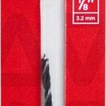 Task T56018 Dowel Drill Bit, 1/8 in Dia, Wide Flute