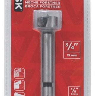 Task T22605 Forstner Bit, 3/4 in Dia, 3/8 in Dia Shank, Hex Shank