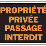 Hy-Ko 3093 Weather-Resistant Sign, PROPRIETE PRIVEE PASSAGE INTERDIT, Orange Legend, Black Background, Plastic Sells in Quantity of 10