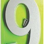 Hy-Ko 30800 Series 30809 Reflective Sign, Character: 9, 6 in H Character, Black/Silver Character, Plastic Sells in Quantity of 5