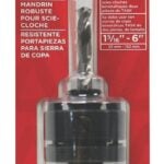 Task T22048 Hole Saw Mandrel, 7/16 in Shank, 1/4 in Dia Bit, Hex Shank