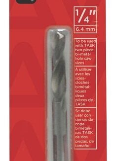 Task T22052 Pilot Drill Bit, 7/16 in Shank, 1/4 in Dia Bit, Hex Shank