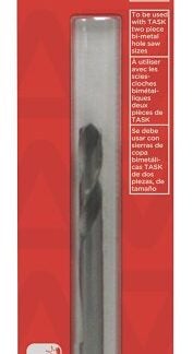 Task T22081 Pilot Drill Bit, 7/16 in Shank, 1/4 in Dia Bit, Hex Shank