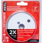 Task T21733 Hole Saw, 3 in Dia, 1-7/8 in D Cutting, Carbon Steel Cutting Edge