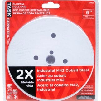 Task T21753 Hole Saw, 6 in Dia, Bi-Metal Cutting Edge