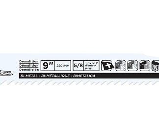 Task T23201 Reciprocating Saw Blade, Applicable Materials: Wood, 7/8 in W, 9 in L, 5/8 TPI