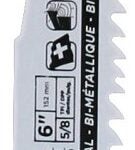 Task T23205 Reciprocating Saw Blade, 7/8 in W, 6 in L, 5/8 TPI