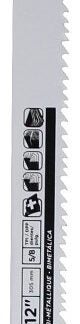 Task T23208 Reciprocating Saw Blade, Applicable Materials: Wood, 7/8 in W, 12 in L, 5/8 TPI