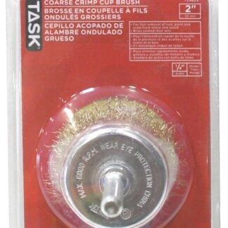 Task T25625 Cup Brush, Crimped Bristle, 2 in Dia Bristle, Steel Bristle