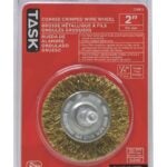 Task T25612 Wire Wheel, 1/4 in Arbor/Shank, Crimped Bristle, 2 in Dia Bristle