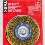 Task T25616 Wire Wheel, 1/4 in Arbor/Shank, Crimped Bristle, 3 in Dia Bristle