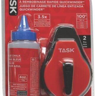 Task Quickwinder Plus Series T26015 Chalk Reel Set, 100 ft L Line