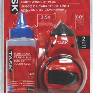 Task Quickwinder Plus Series T26023 Chalk Reel Set, 80 ft L Line