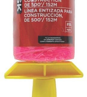 Task T27212 Construction Line Reel, 500 ft L Line, Fluorescent Pink Line