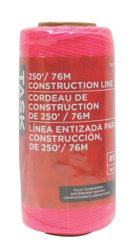 Task T27117 Construction Line, 250 ft L Line, Fluorescent Pink Line