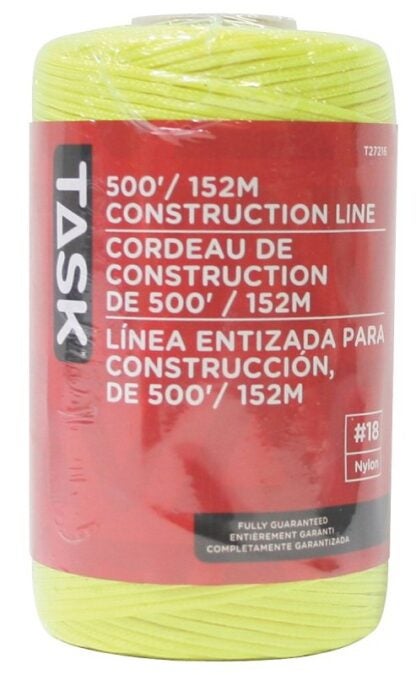 Task T27216 Construction Line, 500 ft L Line, Fluorescent Yellow Line