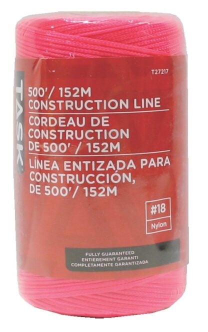 Task T27217 Construction Line, 500 ft L Line, Fluorescent Pink Line