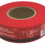 Task T59202 Flagging Tape, 200 ft L, 1 in W, Red, PVC