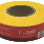 Task T59204 Flagging Tape, 200 ft L, 1 in W, Yellow, PVC