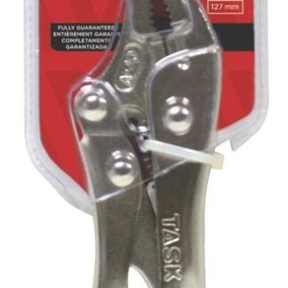 Task T25410 Locking Plier, 5 in OAL, Soft Touch Grip Handle