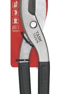 Task T22376 Pattern Snip, 12 in OAL, Straight Cut, Tool Steel Blade, Non-Slip Grip Handle