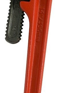 Task T25436 Pipe Wrench, 14 in L, Milled Jaw, Steel, I-Beam Handle