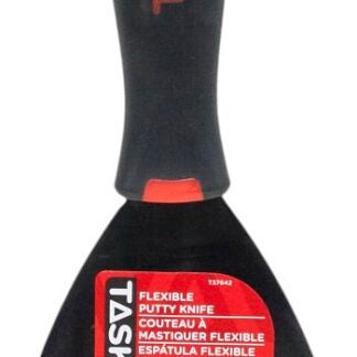 Task T37642 Flexible Putty Knife, 4 in W Blade, HCS Blade, FlexFit Grip, Hammer Cap Handle