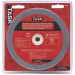 Task T35635 Grinding Wheel, 6 in Dia, 3/4 in Thick, 1 in Arbor, 80 Grit, Medium, Aluminum Oxide Abrasive