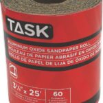 Task T32305 Sandpaper Roll, 3-2/3 in W, 25 ft L, 60 Grit, Medium, Aluminum Oxide Abrasive