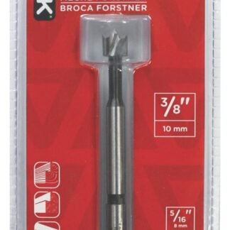 Task T22602 Forstner Bit, 3/8 in Dia, 5/16 in Dia Shank, Hex Shank