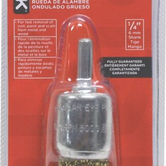 Task T25635 End Brush, 1 in Dia, 1/4 in Arbor/Shank, Crimped Bristle