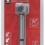 Task T22606 Forstner Bit, 7/8 in Dia, 3/8 in Dia Shank, Hex Shank