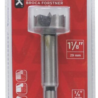 Task T22608 Forstner Bit, 1-1/8 in Dia, 3/8 in Dia Shank, Hex Shank