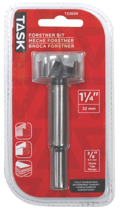 Task T22609 Drill Bit, 1-1/4 in Dia, 1/4 in Dia Shank, Hex Shank