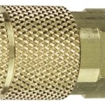 Tru-Flate 13-125 Coupler, 1/4 in, MNPT, Brass