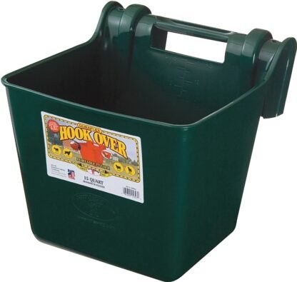 Little Giant HF15GREEN Hook Over Feeder, 15 qt Volume, Polyethylene, Green