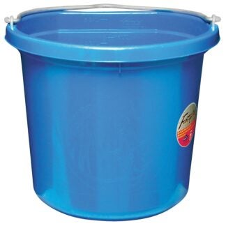 Fortex-Fortiflex FB-120 Series FB-120BL Bucket, 20 qt Volume, Rubber/Polyethylene, Blue