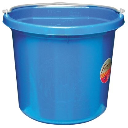 Fortex-Fortiflex FB-120 Series FB-120BL Bucket, 20 qt Volume, Rubber/Polyethylene, Blue