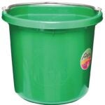 Fortex-Fortiflex FB-120 Series FB-120GR Bucket, 20 qt Volume, Rubber/Polyethylene, Green