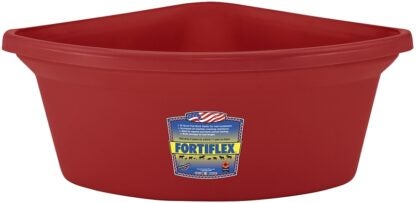 Fortex-Fortiflex CF-24R Corner Feeder, 24 qt Volume, Rubber Polymer, Red