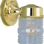 Boston Harbor 4402H-23L Outdoor Wall Lantern, 120 V, 60 W, A19 or CFL Lamp, Steel Fixture, Polished Brass