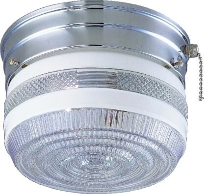 Boston Harbor F13CH01SW-6859CL3 Single Light Ceiling Fixture With Pull Chain, 120 V, 60 W, 1-Lamp, A19 or CFL Lamp