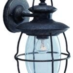 Boston Harbor BRT-CDC1691-3L Outdoor Wall Lantern, 120 V, 60 W, Steel Fixture, Misty Pewter Fixture