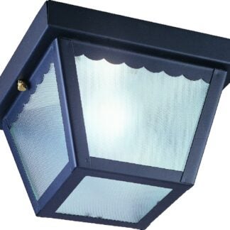 Boston Harbor 6276BK-3L Porch Light, 120 V, 60 W, Steel Fixture, Black Fixture