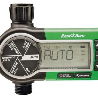 Rain Bird 1ZEHTMR Garden Hose Watering Timer, 3 V, 1 -Zone, 1 -Program, 6 hr Cycle, LCD Display, Wall Mounting